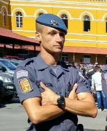 Jefferson Bonifácio durante período na Polícia Militar do Estado de São Paulo