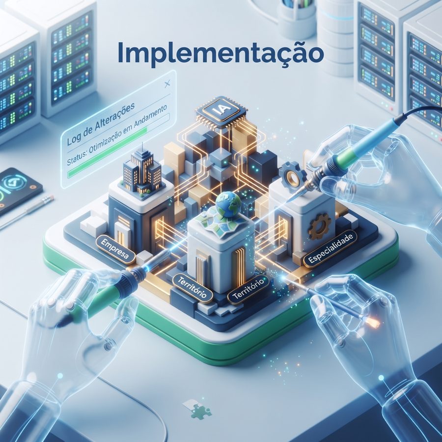 Implementação técnica de SEO Local — execução das correções com log de alterações em tempo real